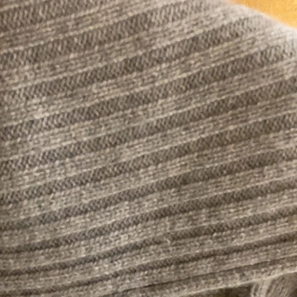 RARE WHITE + WARREN Grey Cashmere Zip Sweater